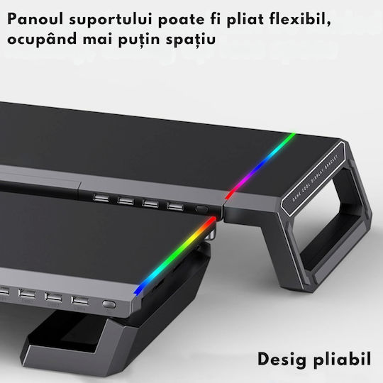 Newstar Suport Monitor de Birou 4 Porturi USB