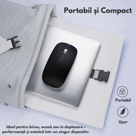 Qova Wireless Ergonomic Bluetooth Mouse Black