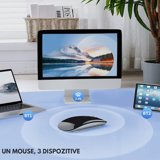 Qova Wireless Ergonomic Bluetooth Mouse Black