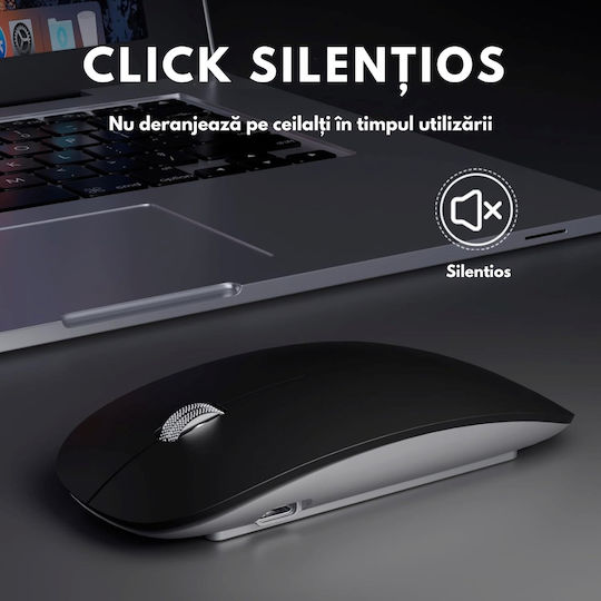 Qova Wireless Ergonomic Bluetooth Mouse Black