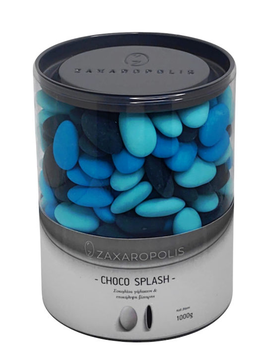 Zaxaropolis Κουφέτα Choco Splash σε Σχήμα Κλασικό με Γεύση Σοκολάτα Μπλε 1000gr
