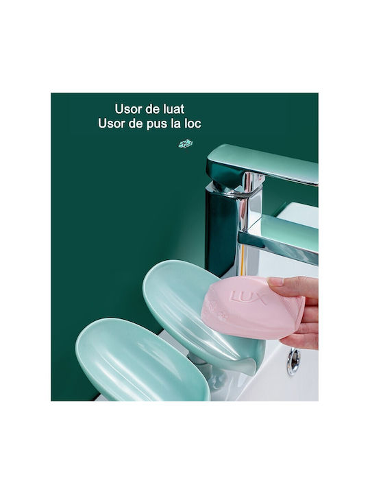 Alista Home Kunststoff Seifenschale mit Saugnapf Blau