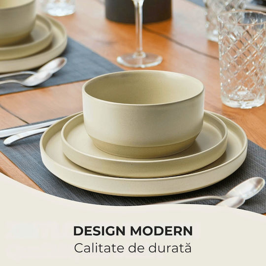 Miamio Bej Ceramică Set de Vase 16buc