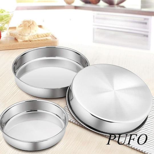 Oven Baking Pan Made of Stainless Steel with Non-Stick Coating 3 Pieces