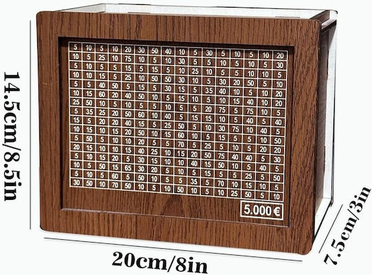 Retro Japonez Cutie de Bani cu Contor Cutie de Bani din Lemn pentru Copii Buget 10000 Maro Szn250
