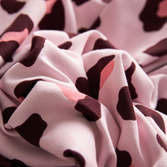 4 Seasons Collection Flannel Duvet Cover Set Super King 220x240cm 2 Pillowcases & 1 Bed Sheet Pink