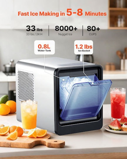 Vevor Παγομηχανή με Ημερήσια Παραγωγή 15kg