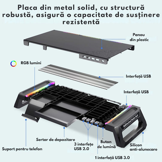 Newstar Desktop Monitor Stand 4 USB Ports