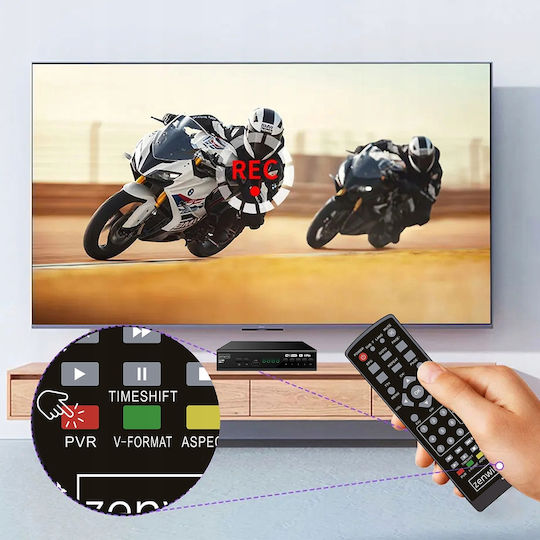Tuner Satellite Decoder Dvb-t2 Hevc H.265 Full Hd Terrestrial Tv Usb Zenwire Dvb-t2 001