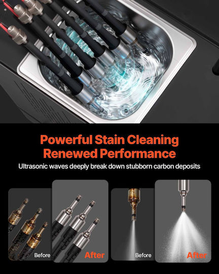 Vevor Injector Cleaning Machine 9 Test Functions Ultrasonic 6-Cylinder 28khz Adjustable 12v 70v 120v Cars & Motorcycles Csbpyzqxj6g1pal6a001v2