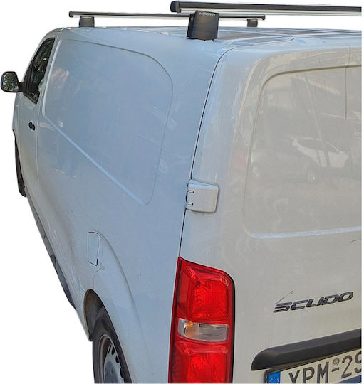 Nordrive Aluminum Car Roof Bars for Fiat Scudo 2022+ Set with Roof Rack Legs MP.FSCUDO.05