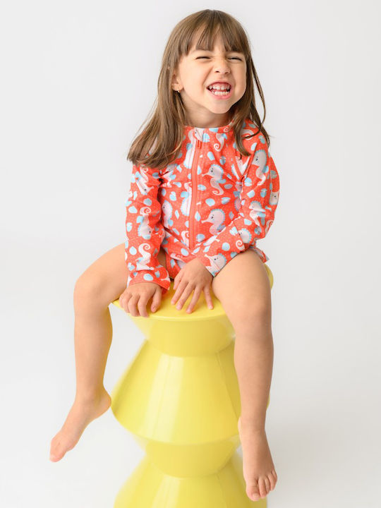 Zoocchini Kinder Badebekleidung-Set mit Schirm Rot