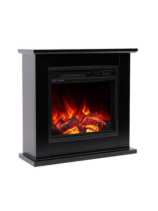 Hitense Floor Electric Fireplace 1350W 64.5x23.5cm Black