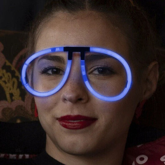 Decorative Glasses Alista Home Plastic Fluorescent Party Accessory Blue