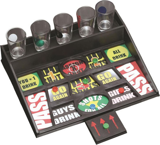 Alista Home Drinking Game Coins Glass Shot Glasses Included Fun Interactive 23x28 Cm Multicolor