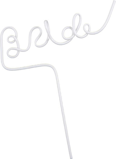 Plastic Straw Alista Home Bride Model Wedding Theme Diameter 0.5 Cm White