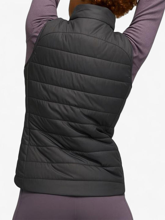 Дамско Безръкаво Puffer Якето Двулицево За Зима Черно