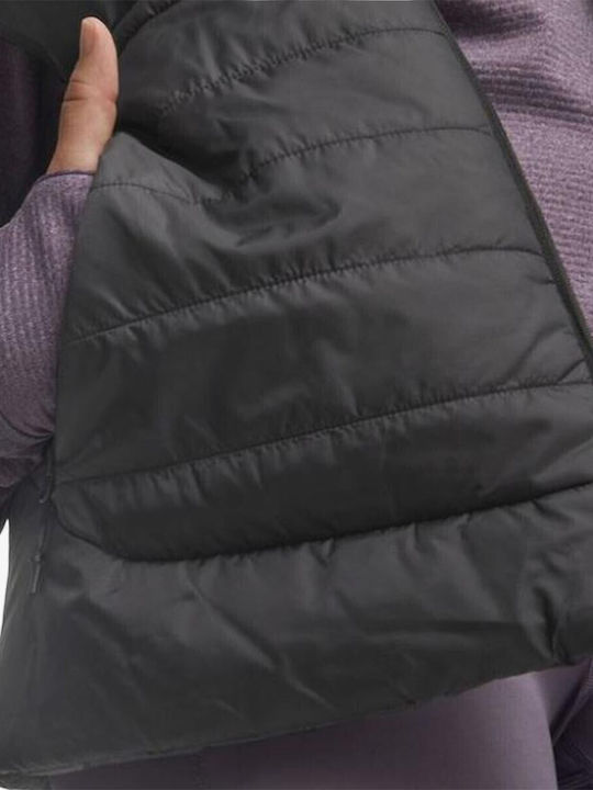 Дамско Безръкаво Puffer Якето Двулицево За Зима Черно
