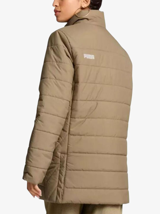 Essentials Дамско Puffer Якето Водоустойчиво За Зима Кафяво