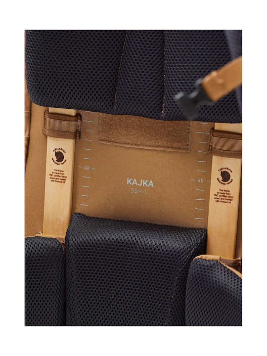 Fjallraven Kajka Ορειβατικό Σακίδιο 55lt Αδιάβροχο Μαύρο Trekking