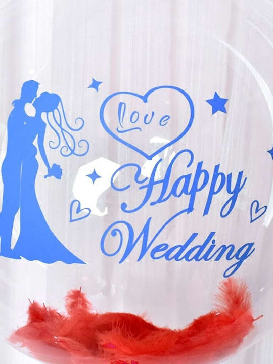 Sticker Decal Alista Home Wedding Theme Happy Wedding Text Design 21x29 Cm Blue