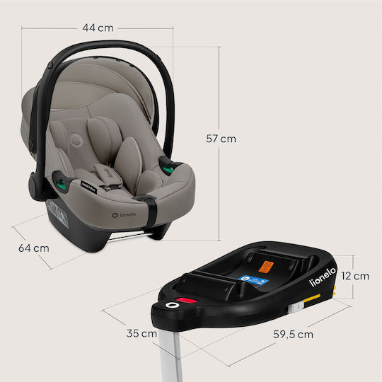 Lionelo Astrid Car Seat i-Size with Isofix Beige Taupe