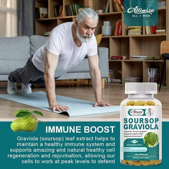 Alliwise Soursop Graviola 500mg 60 κάψουλες