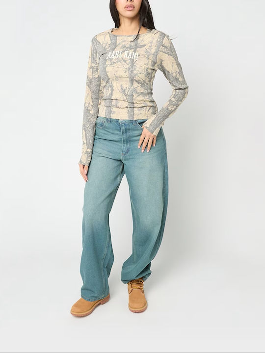 Women's Cotton Long Sleeve Multicolor Blouse