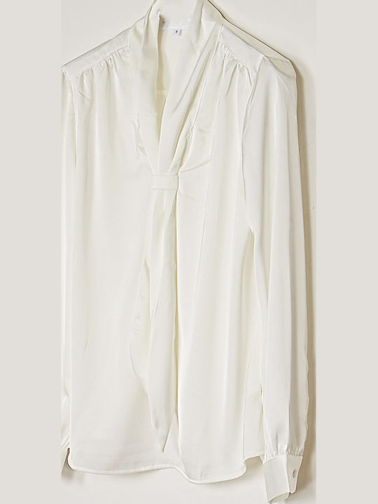 Bluza Damă Satin Alb