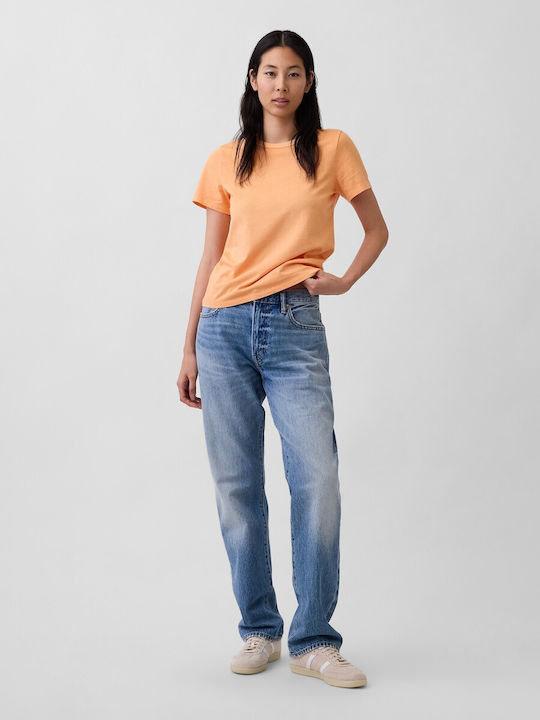 Women's Cotton Crop Top Tangerine Orange
