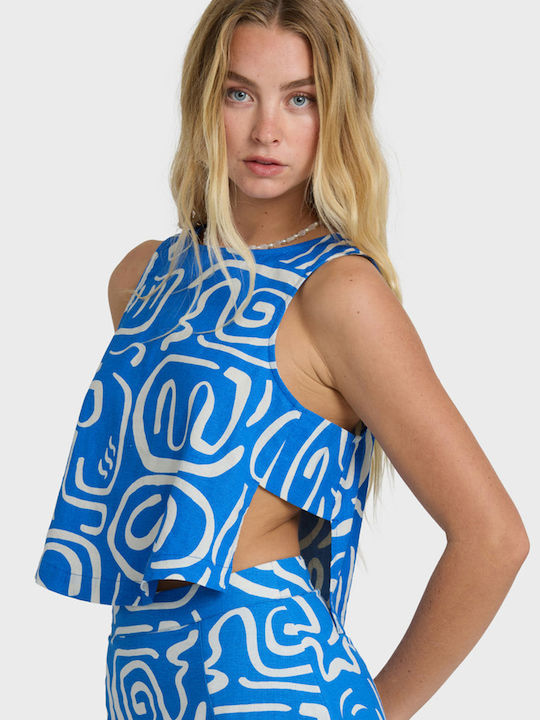 Γυναικεία Μπλούζα Αμάνικη White/blue