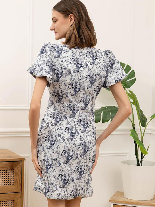 Summer Mini Dress Blue/White