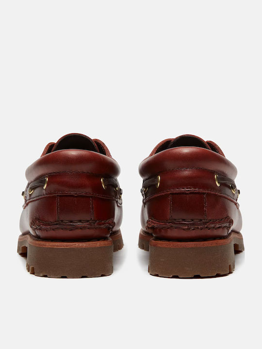 Leather Women's Boat Shoes in Brown Colour
