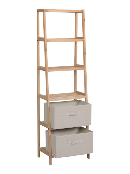 Pakketo Wolen Επιδαπέδια Ραφιέρα Μπάνιου Ξύλινη 42x27.5x139cm Μπεζ