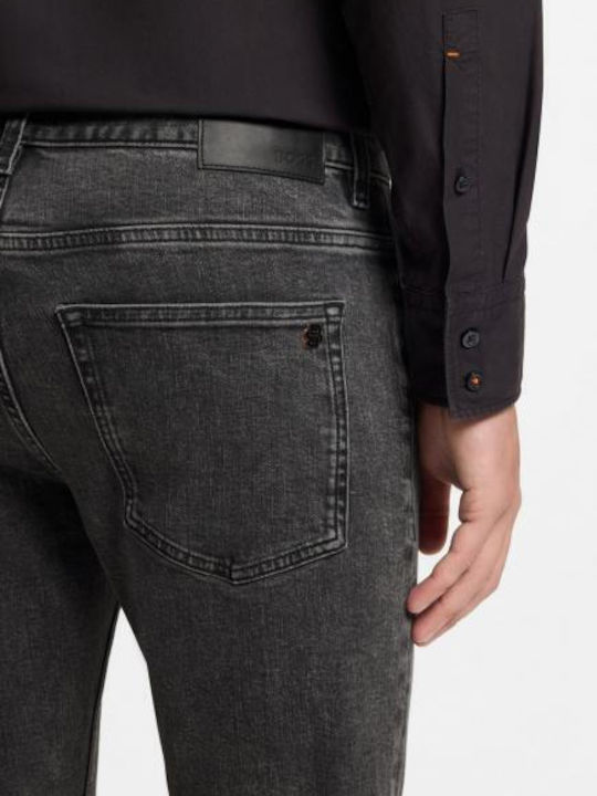 Delaware Ανδρικό Παντελόνι Τζιν με Slim Εφαρμογή Dark Grey