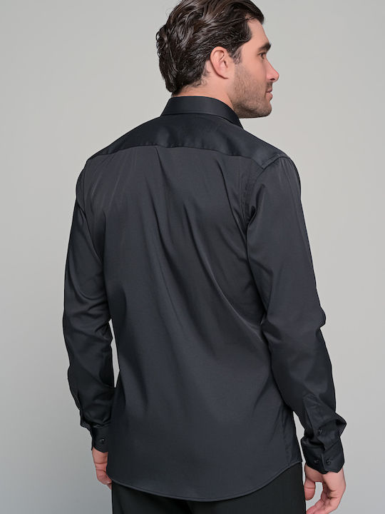 Long Sleeve Shirt in Regular Fit Black
