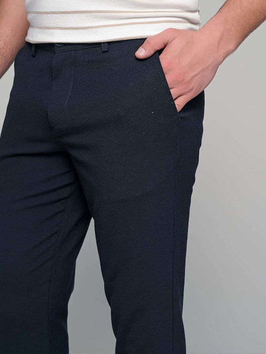 Herrenhosen Elastisches Gerade Bein Blau