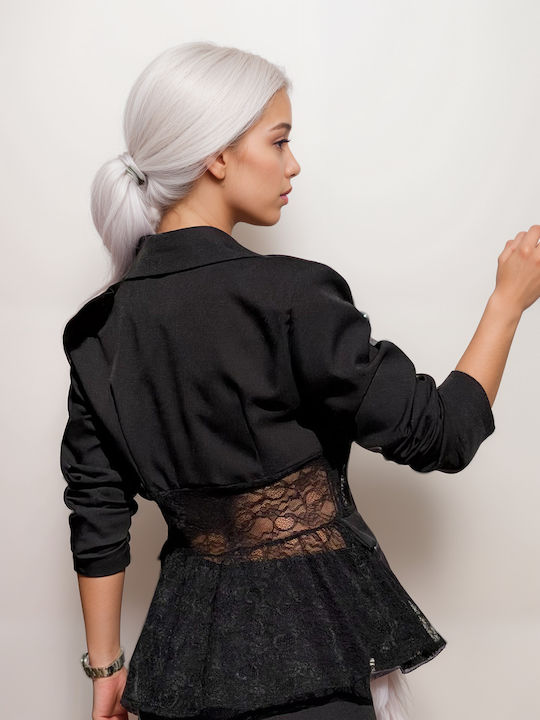 Women's Black Set with Trousers with Rubber Band