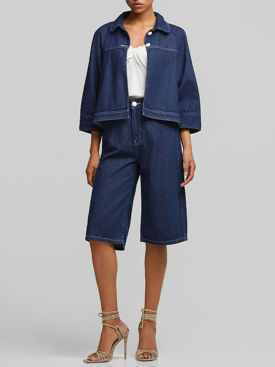 Γυναικείο Τζιν Μπουφάν Μπλε Denim