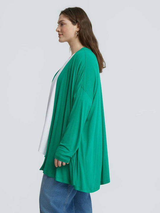 Long Women's Cardigan In Green Colour 0039.4519.NETTO-green