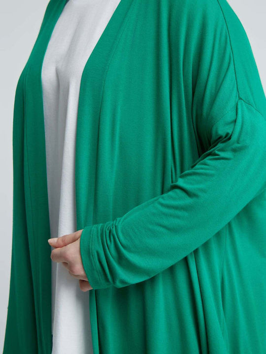 Long Women's Cardigan In Green Colour 0039.4519.NETTO-green