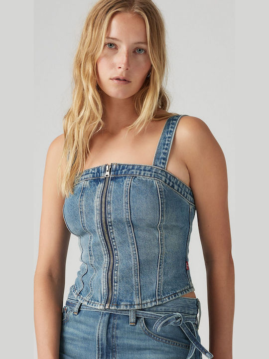 Women's Blouse Corset Blue