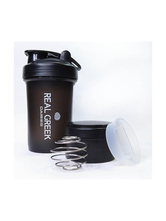 Real Greek Dairies Protein Shaker 500ml Plastic Black