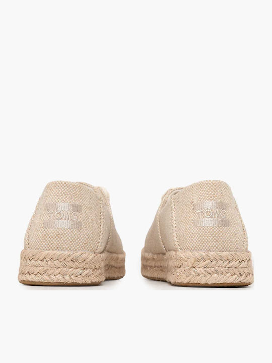 Fabric Women's Espadrilles in Beige Colour