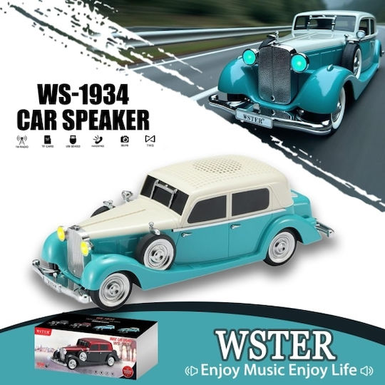 WSTER Ηχείο Bluetooth 10W με Ραδιόφωνο Γαλάζιο WS-1934