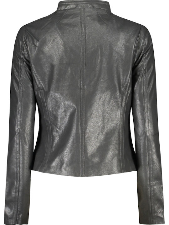 Short Women's Jacket for Winter Black