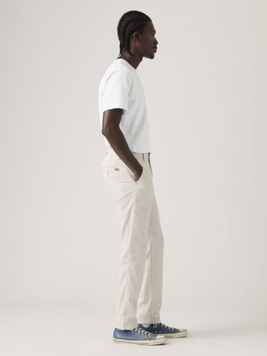 Παντελόνι Chino σε Tapered Γραμμή Λευκό