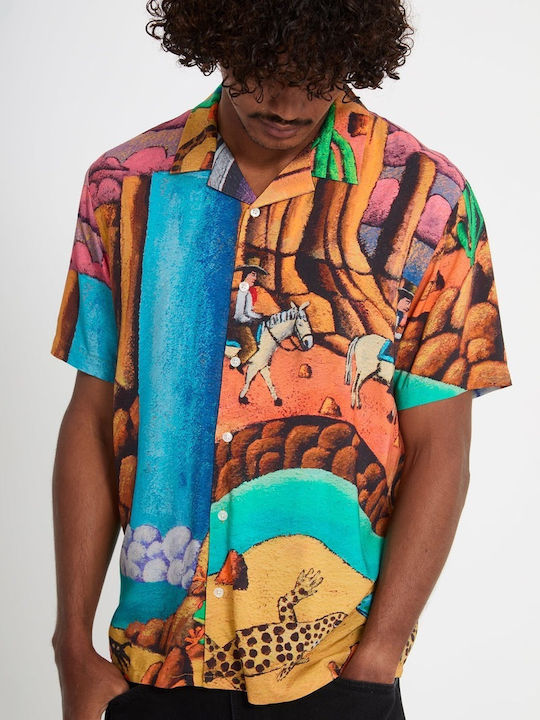 Mickey Mason Camasa Barbat Mâneca Scurtă Multicolor