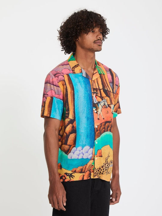 Mickey Mason Camasa Barbat Mâneca Scurtă Multicolor