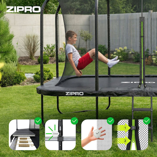 Zipro Jumppro Quadro Trampolines Outdoor 366x244cm
